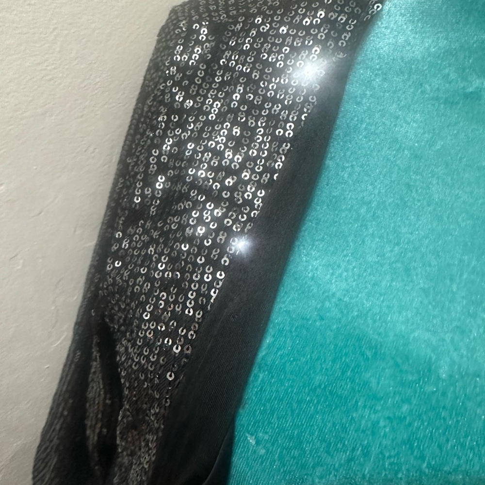 Sequin Black Cape Jacket - image 4